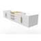 Castello Usa Alpine 72" Wall Mounted White Vanity Base with Gold Handles CB-MC-72W-GLD-VBO - alternate 4